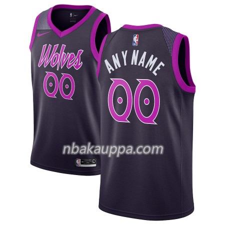 Minnesota Timberwolves Custom 2018-19 Nike City Edition Violetti Pelipaidat Swingman - Miesten